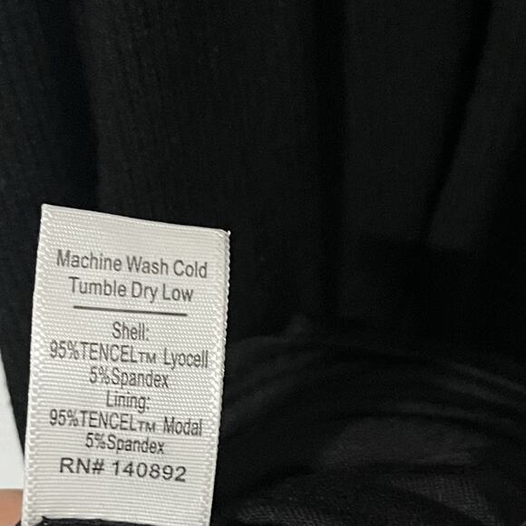 Marine Layer Lexi Ribbed Daytime Midi Dress Size L Black Bodycon Stretch NWT - Picture 8 of 9